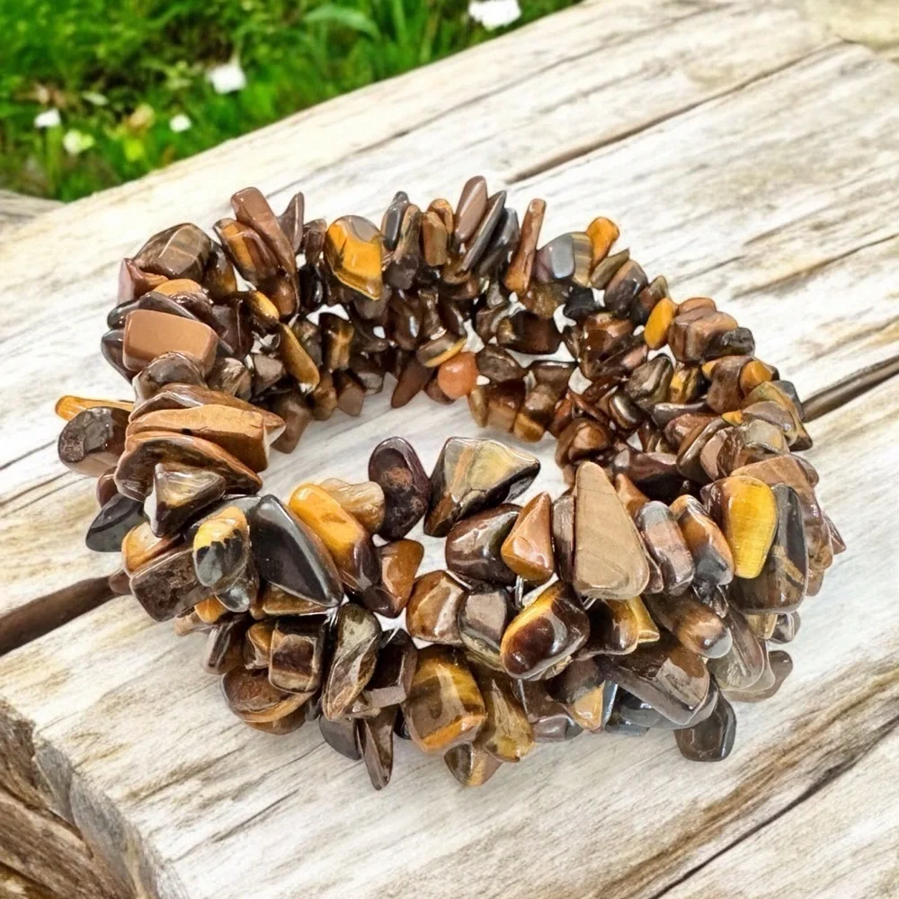 Natural Tigers Eye Stretch Bracelet